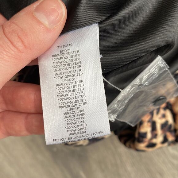 Velour Leopard Skirt With Zipper - Picture 8 of 8